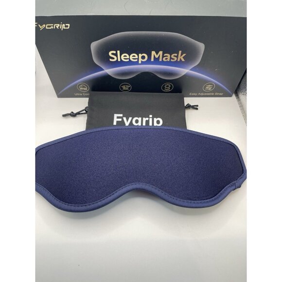 3D Navy Blue Unisex Cooling Eye Mask Sleep Mask 100% Pressure-Free Travel New - Picture 4 of 8